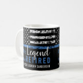 Polizeiretirement Thin Blue Line American Flag Kaffeetasse (Vorderseite Links)