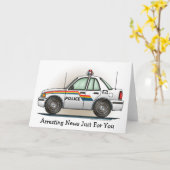 Polizeirevier Polizist Car Note Card Karte (Gelbe Blume)
