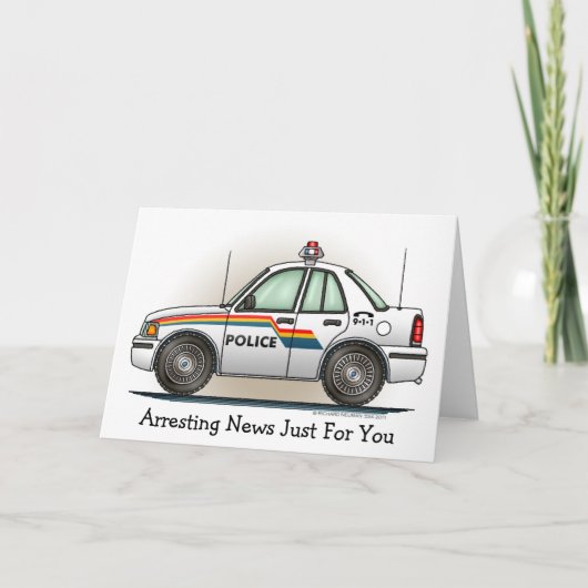 Polizeirevier Polizist Car Note Card Karte (Vorderseite)