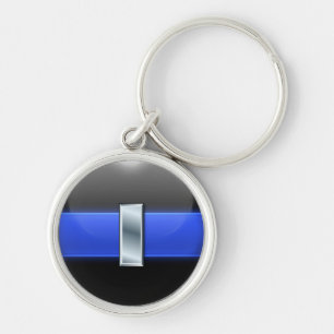 Polizeirevier Thin Blue Line Schlüsselanhänger