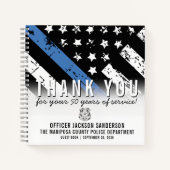 Polizeirezisionsjahrbuch Blue Line Gästebuch Notizblock (Vorderseite)