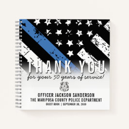 Polizeirezisionsjahrbuch Blue Line Gästebuch Notizblock