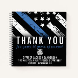 Polizeirezisionsjahrbuch Blue Line Gästebuch Notizblock