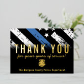 Polizeirezisionsjubiläum Dankeschön Karte (Stehend vorne)