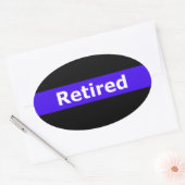 Polizeirezitierte dünne blaue Linie Ovaler Aufkleber (Umschlag)