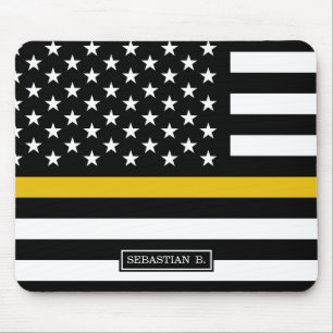 Polizeischiff der Thin-Gold-Line-Bewegung American Mousepad