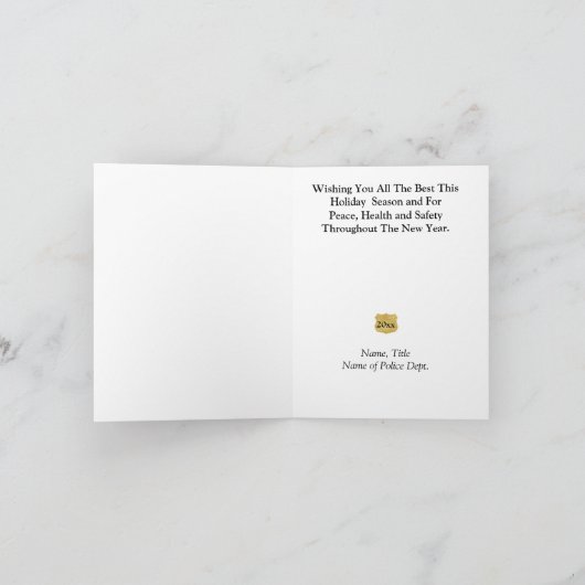 Polizeischild und Weihnachtskarte für Glitzer Karte (Innenseite)