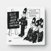 Polizeischule. Funny Cartoon Illustration Fotoplatte (Vorderseite)