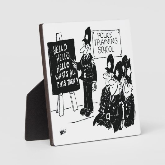 Polizeischule. Funny Cartoon Illustration Fotoplatte (Vorderseite)