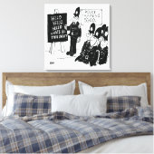 Polizeischule. Funny Cartoon Illustration Leinwanddruck (Insitu (Schlafzimmer))