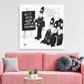 Polizeischule. Funny Cartoon Illustration Leinwanddruck (Insitu (Wohnzimmer))