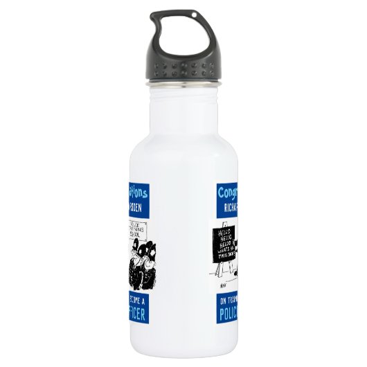 Polizeischulung Edelstahlflasche (Rückseite)