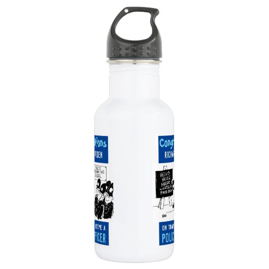 Polizeischulung Edelstahlflasche (Vorderseite)