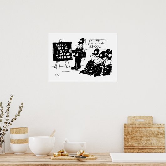 Polizeischulung Poster (Küche)