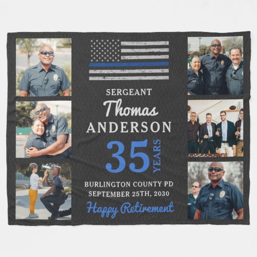 Polizeischutz 6 Foto - Vollzugsbeauftragter Fleecedecke (Vorderseite (Horizontal))