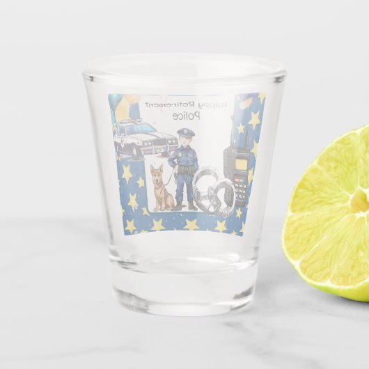 Polizeischutz Schnapsglas (Rückseite)