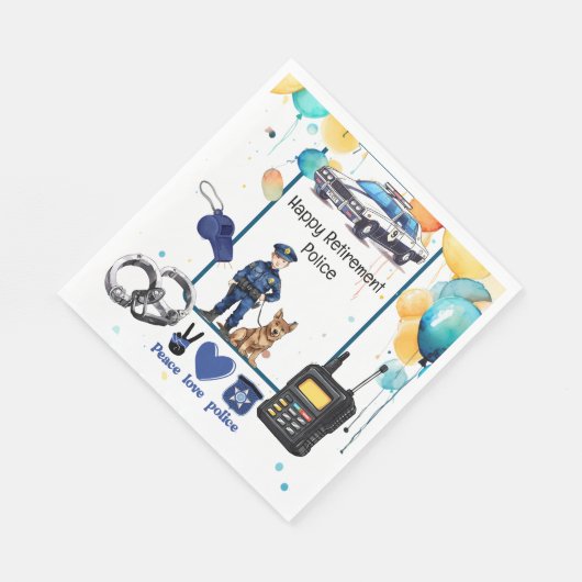 Polizeischutz Serviette (Ecke)