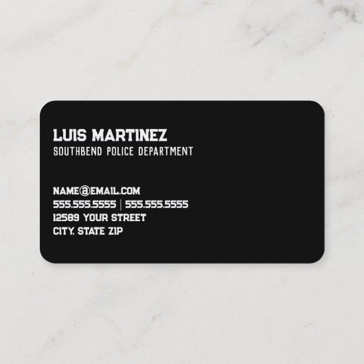 Polizeischwarm Visitenkarte (Rückseite)