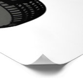 Polizeisportwagen Cartoon Poster (Ecke)