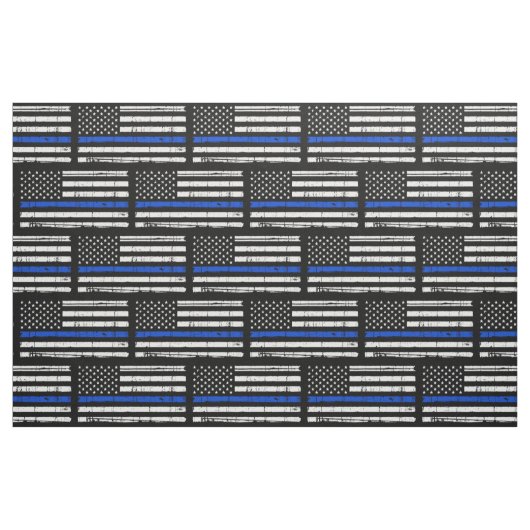 Polizeistruktur der "Blue Line Flag Law Enforcemen Stoff (Fat Quarter (45,7 x 55,9 cm))
