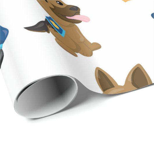 Polizeistruktur Geschenkpapier (Rolleneckpunkt)