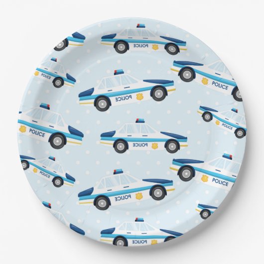 Polizeistruktur Pappteller (Vorderseite)