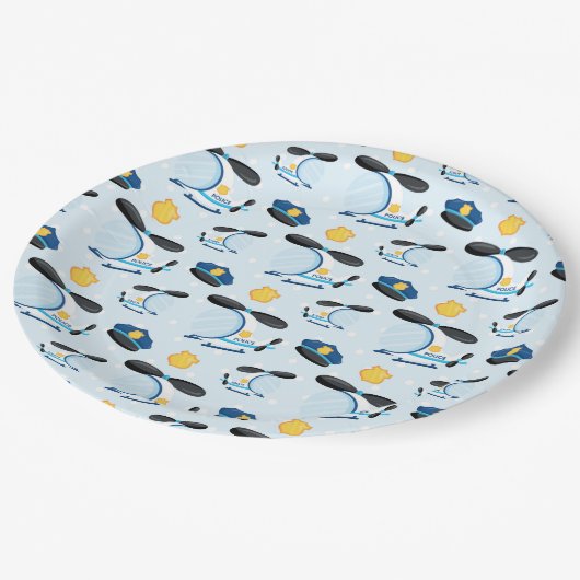 Polizeistruktur Pappteller (Schrägansicht)