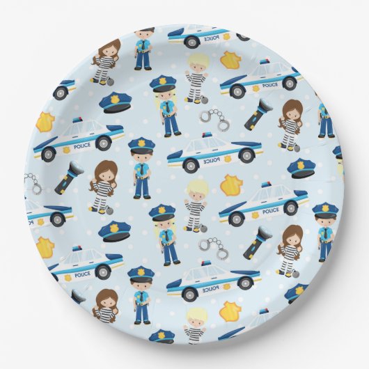 Polizeistruktur Pappteller (Vorderseite)