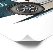 Polizeiüberwachungswagen Polizist Fotodruck (Ecke)