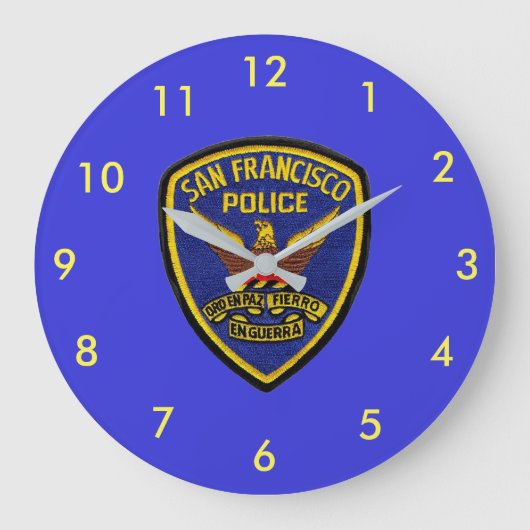 Polizeiuhr San Francisco Große Wanduhr (Vorderseite)