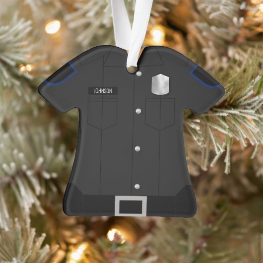 Polizeiuniform Black Profession Ornament (Baum)