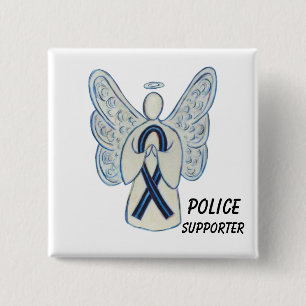 Polizeiunterstützer Angel Sensibilisierungskampag Button