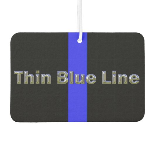 Polizeiunterstützer Thin Blue Line Autolufterfrischer (Vorderseite)