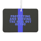 Polizeiunterstützer Thin Blue Line Autolufterfrischer (Rückseite)
