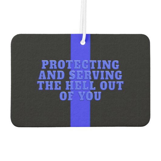 Polizeiunterstützer Thin Blue Line Autolufterfrischer (Rückseite)