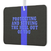 Polizeiunterstützer Thin Blue Line Autolufterfrischer (Links)