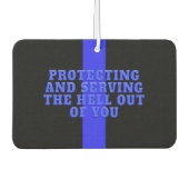 Polizeiunterstützer Thin Blue Line Autolufterfrischer (Vorderseite)