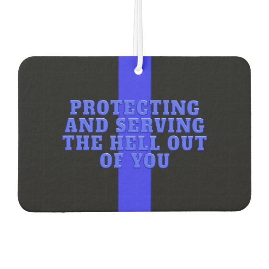 Polizeiunterstützer Thin Blue Line Autolufterfrischer (Vorderseite)