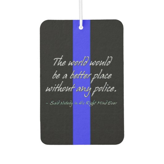 Polizeiunterstützer Thin Blue Line Autolufterfrischer (Vorderseite)