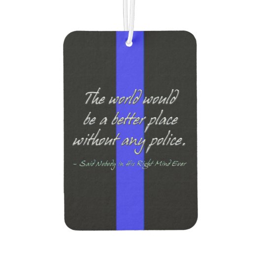 Polizeiunterstützer Thin Blue Line Autolufterfrischer (Rückseite)