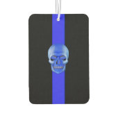 Polizeiunterstützer Thin Blue Line Skull Autolufterfrischer (Rückseite)