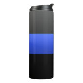 Polizeiunterstützer Thin Blue Line Thermosbecher (Nach links gedreht)