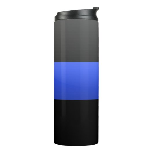 Polizeiunterstützer Thin Blue Line Thermosbecher (Nach links gedreht)