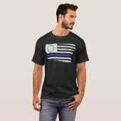 Polizeiunterstützung für Betsy Ross Flag Thin Blue T-Shirt (Vorne ganz)