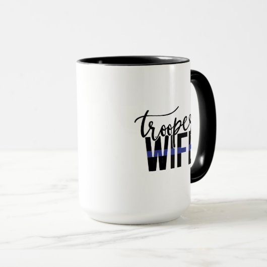 Polizeiunterstützung für die Ehefrau von Thin Blue Tasse (VorderseiteRechts)