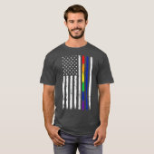 Polizeiunterstützung LGBT Gay Pride Thin Blue Line T-Shirt (Vorne ganz)