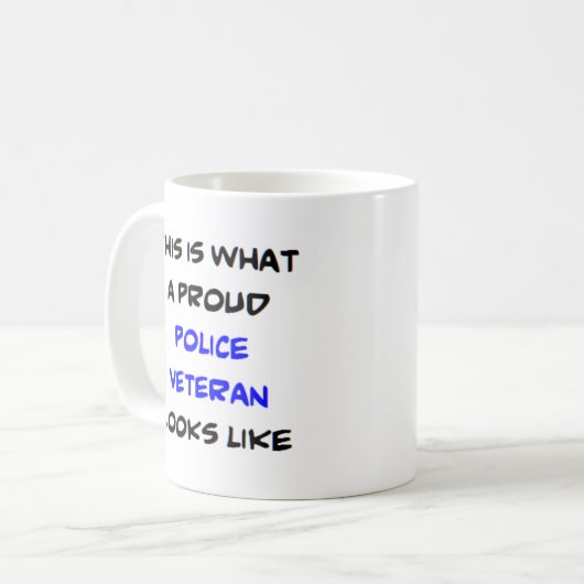 Polizeiveteran, stolz kaffeetasse (Vorderseite Links)