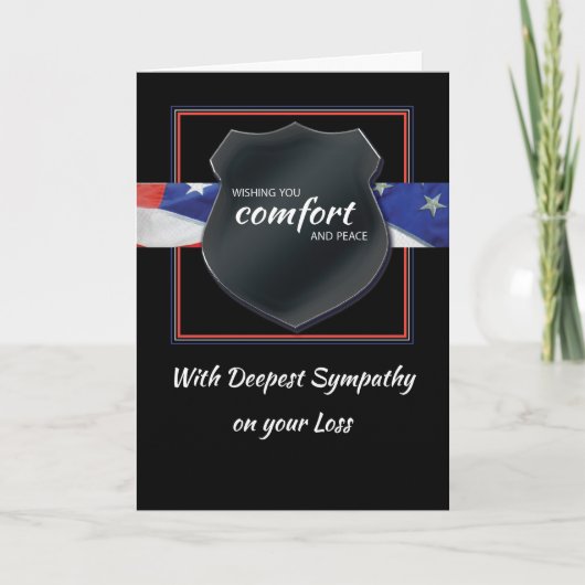 Polizeivollstreckungs-Beileid Schwarzes Abzeichen Karte (Vorderseite)