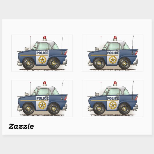 Polizeiwache Crusier Polizist Car Rechteckiger Aufkleber (Blatt)