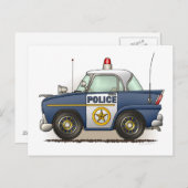 Polizeiwache Crusier Polizist Postkarte (Vorne/Hinten)